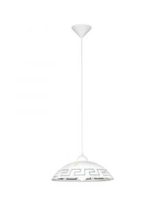 Witte design hanglamp glas, Kaj