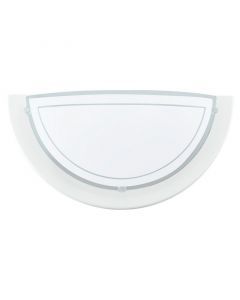 Witte moderne wandlamp glas, Agena