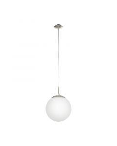Nikkelen moderne hanglamp glas, Dave