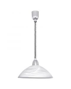 Witte klassieke hanglamp glas, Brandon