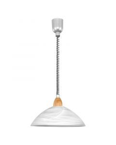 Witte klassieke hanglamp glas, Brandon