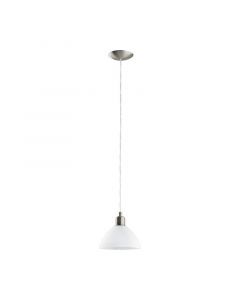Witte design hanglamp glas, Lariana