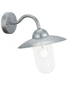Zilveren landelijke buitenlamp glas, Dalisha, IP44