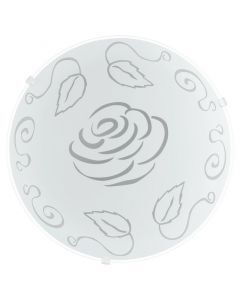 Witte plafonnière glas, Bada