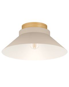 Beige plafondlamp hout, Lucy