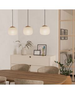 Taupe hanglamp glas, Claudia
