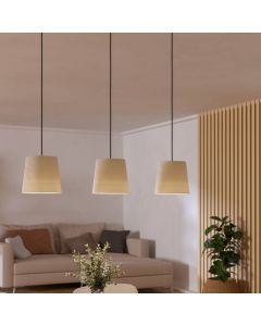 Zwarte moderne hanglamp stof, Siham