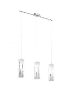 Chromen design hanglamp glas, Ilyas