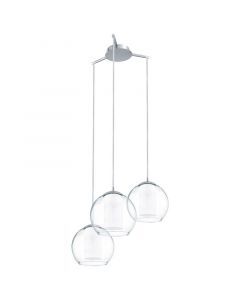 Chromen design hanglamp glas, Silvijn