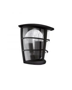 Zwarte moderne buitenlamp kunststof, Inas, IP44