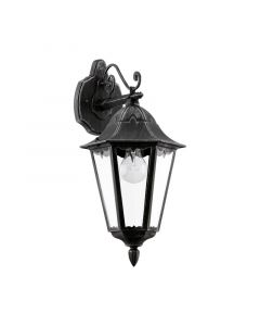 Zwarte klassieke buitenlamp aluminium, Leanna, IP44