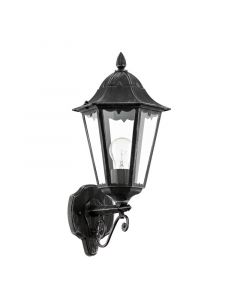 Zwarte klassieke buitenlamp aluminium, Leanna, IP44