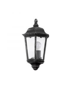 Zwarte klassieke buitenlamp aluminium, Leanna, IP44