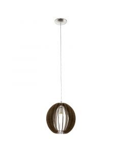 Bruine landelijke hanglamp hout, Bergama