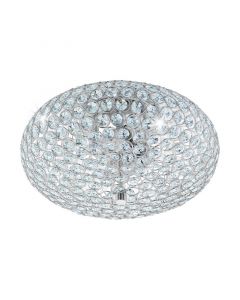 Chromen retro plafondlamp glas, Annamarie