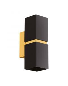 Annely wandlamp - Zwart Goud