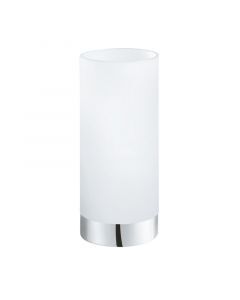 Chromen moderne tafellamp glas, Asiye, met schakelaar