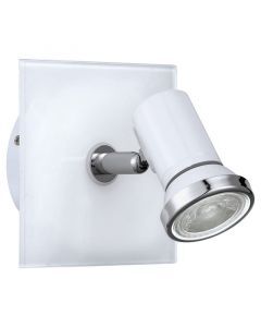 Stalen wandlamp Jasmijn wit