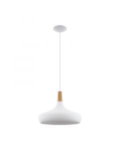 Witte hanglamp staal, Tjebbe