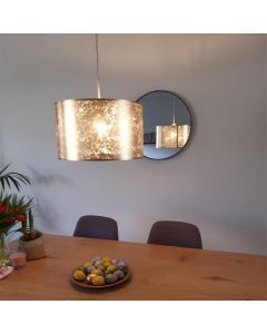 Beige moderne hanglamp stof, Megan