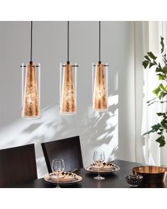 Gouden moderne hanglamp glas, Barceno