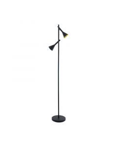 Zwarte vloerlamp Marielle, staal