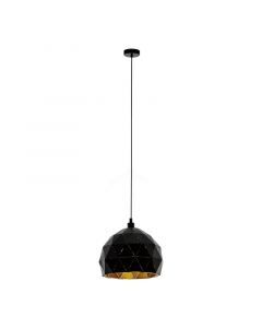 Zwarte moderne hanglamp staal, Silva