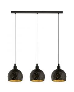 Zwarte moderne hanglamp staal, Silva
