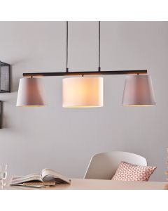 Grijze moderne hanglamp staal, Anina