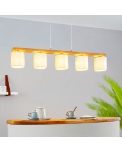 Moderne hanglamp hout, Magali