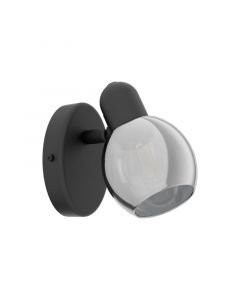 Zwarte design plafondspot, Ritchy, staal
