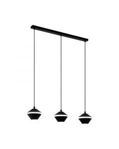 Zwarte retro hanglamp staal, Rivelino