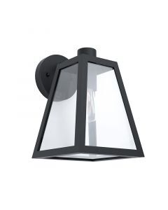 Zwarte moderne buitenlamp, Laurens, aluminium, IP44