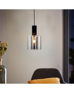 Moderne hanglamp rookglas, Paulina