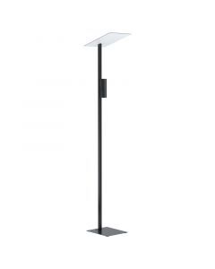 Zwarte moderne vloerlamp, Annegreet, aluminium
