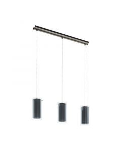 Nikkelen moderne hanglamp glas, Barceno