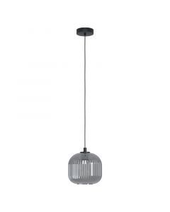 Zwarte retro hanglamp glas, Elvera