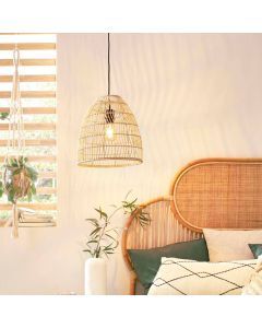 Houten hanglamp bruin, Wilfried