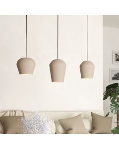 Taupe landelijke hanglamp aluminium, Thirsa