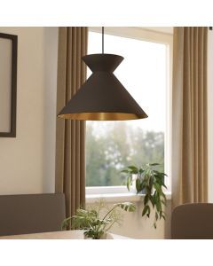 Zwarte industriële hanglamp stof, Jasmine