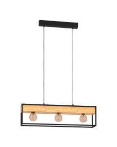Zwarte industriële hanglamp aluminium, Jelani