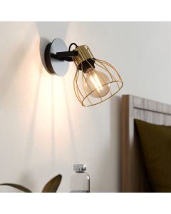 Gouden industriële wandspot aluminium, Tjarda