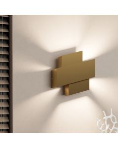 Gouden design wandlamp aluminium, Kylie