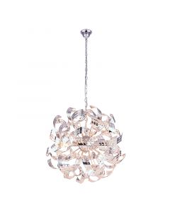 Design hanglamp Teake, chroom, metaal