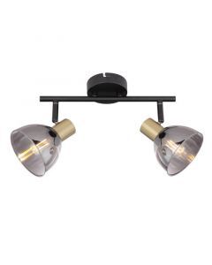 Gouden plafondspot Arthur, glas, modern