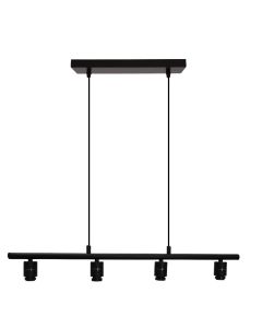 Aluminium hanglamp zonder kap zwart, Rika