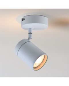 Witte plafondspot Ciara, aluminium, modern, IP44