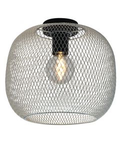 Grijze plafondlamp Emado, metaal, industrieel