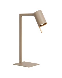 Taupe bureaulamp modern, Lesley, met schakelaar