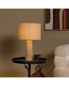 Beige tafellamp modern, Nimue, met schakelaar